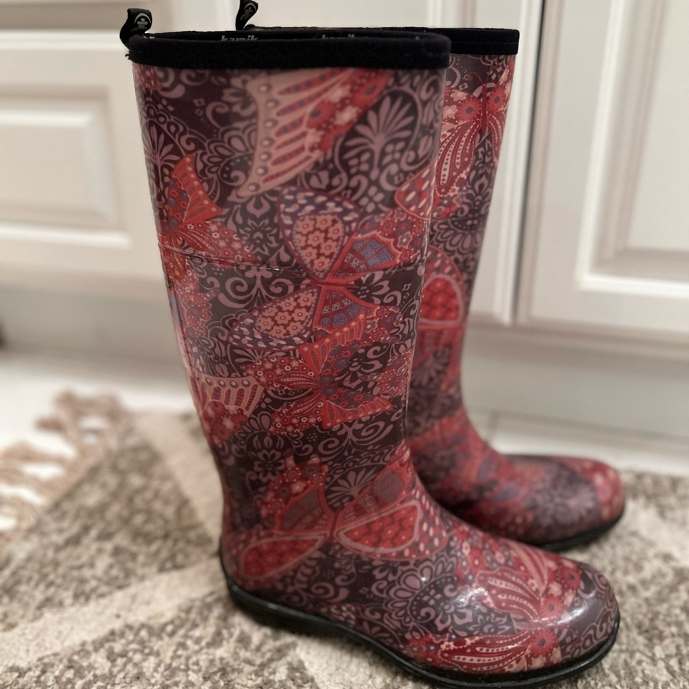 Kamik Floral Paisley Rain Boots